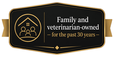 Family and veterinarian-owned for the past 30 years